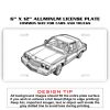 6 X 12 Full Size Aluminum License Plate for Cars and Trucks  Thumbnail