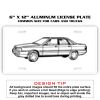 6 X 12 Full Size Aluminum License Plate for Cars and Trucks  Thumbnail