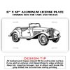 6 X 12 Full Size Aluminum License Plate for Cars and Trucks  Thumbnail