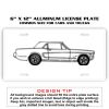 6 X 12 Full Size Aluminum License Plate for Cars and Trucks  Thumbnail