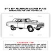 6 X 12 Full Size Aluminum License Plate for Cars and Trucks  Thumbnail