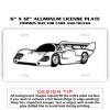 6 X 12 Full Size Aluminum License Plate for Cars and Trucks  Thumbnail