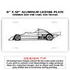 6 X 12 Full Size Aluminum License Plate for Cars and Trucks  Thumbnail