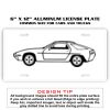 6 X 12 Full Size Aluminum License Plate for Cars and Trucks  Thumbnail