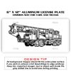6 X 12 Full Size Aluminum License Plate for Cars and Trucks  Thumbnail