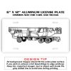 6 X 12 Full Size Aluminum License Plate for Cars and Trucks  Thumbnail