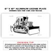 6 X 12 Full Size Aluminum License Plate for Cars and Trucks  Thumbnail