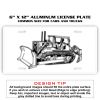 6 X 12 Full Size Aluminum License Plate for Cars and Trucks  Thumbnail