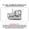 6 X 12 Full Size Aluminum License Plate for Cars and Trucks  Thumbnail