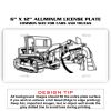 6 X 12 Full Size Aluminum License Plate for Cars and Trucks  Thumbnail