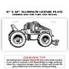 6 X 12 Full Size Aluminum License Plate for Cars and Trucks  Thumbnail