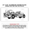 6 X 12 Full Size Aluminum License Plate for Cars and Trucks  Thumbnail