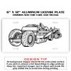 6 X 12 Full Size Aluminum License Plate for Cars and Trucks  Thumbnail