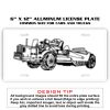 6 X 12 Full Size Aluminum License Plate for Cars and Trucks  Thumbnail