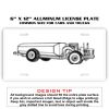 6 X 12 Full Size Aluminum License Plate for Cars and Trucks  Thumbnail
