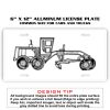 6 X 12 Full Size Aluminum License Plate for Cars and Trucks  Thumbnail