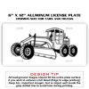 6 X 12 Full Size Aluminum License Plate for Cars and Trucks  Thumbnail