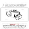 6 X 12 Full Size Aluminum License Plate for Cars and Trucks  Thumbnail