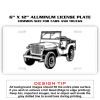 6 X 12 Full Size Aluminum License Plate for Cars and Trucks  Thumbnail