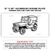 6 X 12 Full Size Aluminum License Plate for Cars and Trucks  Thumbnail
