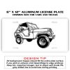 6 X 12 Full Size Aluminum License Plate for Cars and Trucks  Thumbnail