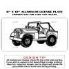 6 X 12 Full Size Aluminum License Plate for Cars and Trucks  Thumbnail
