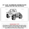 6 X 12 Full Size Aluminum License Plate for Cars and Trucks  Thumbnail