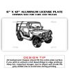 6 X 12 Full Size Aluminum License Plate for Cars and Trucks  Thumbnail