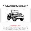 6 X 12 Full Size Aluminum License Plate for Cars and Trucks  Thumbnail