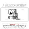 6 X 12 Full Size Aluminum License Plate for Cars and Trucks  Thumbnail