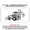 6 X 12 Full Size Aluminum License Plate for Cars and Trucks  Thumbnail