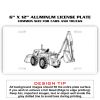 6 X 12 Full Size Aluminum License Plate for Cars and Trucks  Thumbnail