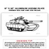 6 X 12 Full Size Aluminum License Plate for Cars and Trucks  Thumbnail