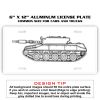 6 X 12 Full Size Aluminum License Plate for Cars and Trucks  Thumbnail