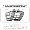6 X 12 Full Size Aluminum License Plate for Cars and Trucks  Thumbnail