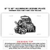6 X 12 Full Size Aluminum License Plate for Cars and Trucks  Thumbnail