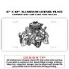 6 X 12 Full Size Aluminum License Plate for Cars and Trucks  Thumbnail