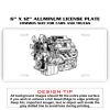 6 X 12 Full Size Aluminum License Plate for Cars and Trucks  Thumbnail
