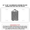6 X 12 Full Size Aluminum License Plate for Cars and Trucks  Thumbnail