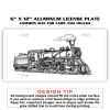 6 X 12 Full Size Aluminum License Plate for Cars and Trucks  Thumbnail