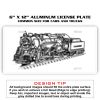 6 X 12 Full Size Aluminum License Plate for Cars and Trucks  Thumbnail
