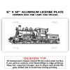 6 X 12 Full Size Aluminum License Plate for Cars and Trucks  Thumbnail