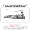 6 X 12 Full Size Aluminum License Plate for Cars and Trucks  Thumbnail