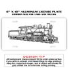 6 X 12 Full Size Aluminum License Plate for Cars and Trucks  Thumbnail