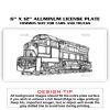 6 X 12 Full Size Aluminum License Plate for Cars and Trucks  Thumbnail