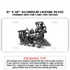6 X 12 Full Size Aluminum License Plate for Cars and Trucks  Thumbnail