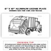 6 X 12 Full Size Aluminum License Plate for Cars and Trucks  Thumbnail