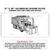 6 X 12 Full Size Aluminum License Plate for Cars and Trucks  Thumbnail