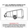 6 X 12 Full Size Aluminum License Plate for Cars and Trucks  Thumbnail