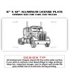 6 X 12 Full Size Aluminum License Plate for Cars and Trucks  Thumbnail